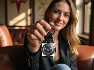 Mazda Funda Llave Cuero Premium Personal Acabado